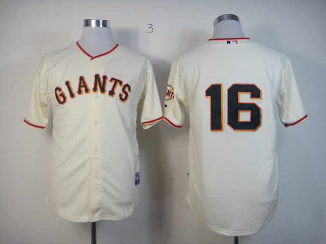 Men San Francisco Giants #16 No name Cream MLB Jerseys